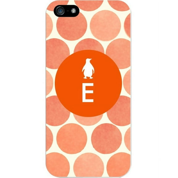 Critter Collection iPhone 5 Case, DOTS, Orange Penguin