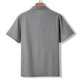 thumbnail image 5 of Blusa y camisa de manga corta con cuello alto para hombre, color liso, informal, a la moda, con botones, cuello alto, manga corta, bolsillos, blusa, camisa para hombre, blusas de poliéster, 5 of 7