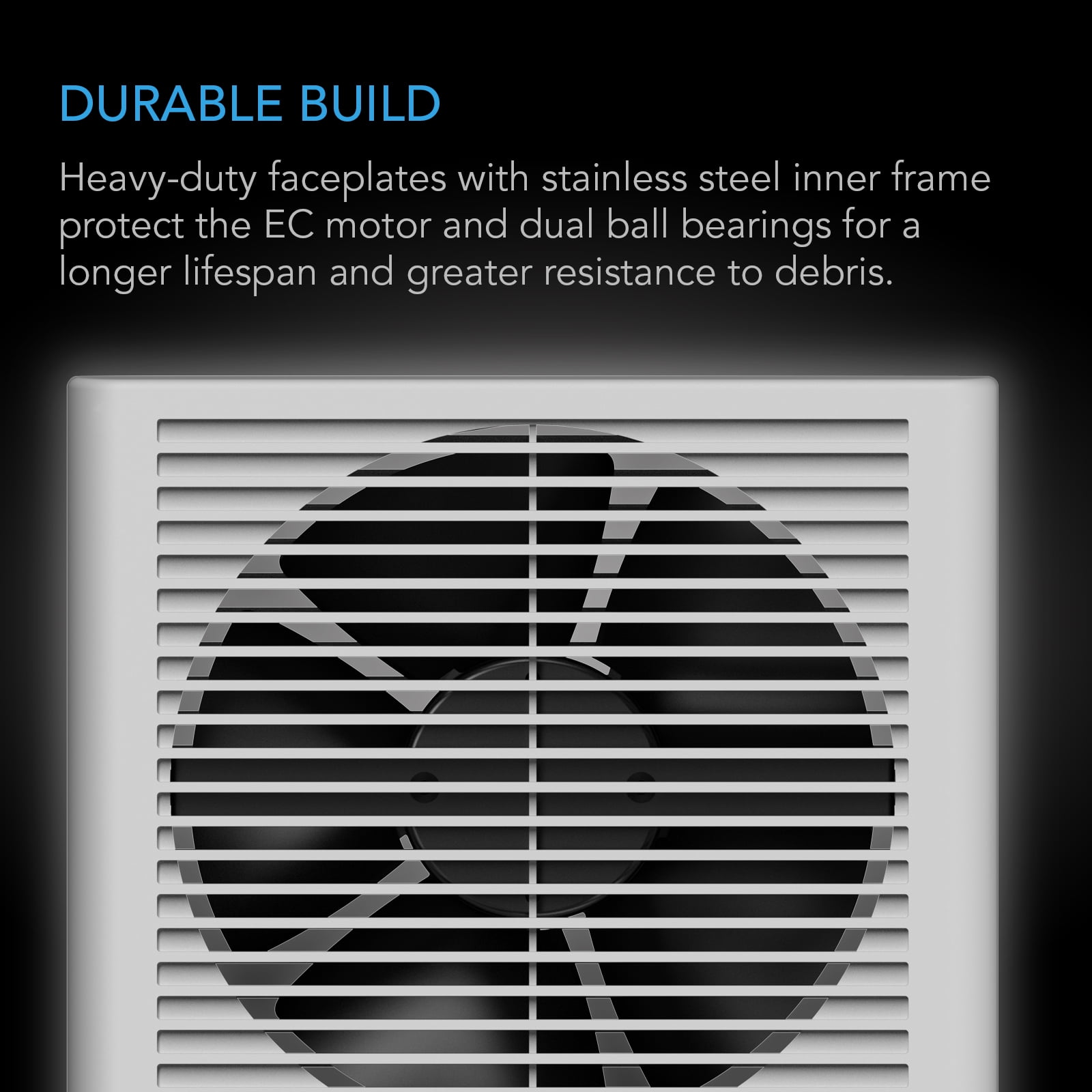 AC Infinity Room to Room Fan 8”, Two-Way Reversible Airflow Through-the-Wall Fan with Temperature Controller, Quiet Precise 10-Level Speeds for In-Wall Kitchen, Laundry Room, and Workshops