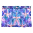 thumbnail image 7 of Yayeee Kitchen Curtains Light Filtering 27"x24" Rod Pocket Short Cafe Window Panel, Pink Starfish Pattern, 7 of 7
