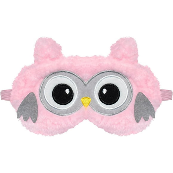 Cute Owl Plush Sleep Mask Eye Mask Sleeping Mask Funny Lovely Animal Soft Fluffy Eye Cover Blindfold Eye Shade for Kids Girls and Ad
