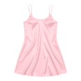 thumbnail image 4 of SOOMLON Womens Nightgowns Short Plus Size Soft Chemise Spaghetti Strap Solid Short Dress Cooling Loungewear Clothes, 4 of 5