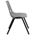 thumbnail image 3 of Bowery Hill Ergonomic Shell Stacking Chair in Gray, 3 of 9