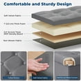 thumbnail image 3 of LUSIMO Ottoman with Storage 30" Velvet Storage Bench Folding End of Bed Bench Hold up to 574lb Footstool for Bedroom Living Room, Dark Grey, 3 of 11