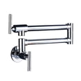 thumbnail image 1 of Pot Filler Double Joint Spout Folding Stretchable Swing Arm Wall Brass Kitchen Faucet Single Hole Two Handle Kitchen Sink Faucet ,Easy to Install, 1 of 7