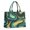 Teal Gold Marble, variant on Large Capacity Tote Bag,Teal Gold Marble Pattern Handbag Fashion Luxury Tote Bag,15.7"x13"x 5.1" Inches,Laptop Compatible