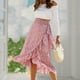 thumbnail image 1 of Faldas Midi De Verano Faldas midi divididas irregulares para mujer Falda bohemia con estampado floral de gasa (Rosa XL) Cgtredaw para Mujer Rosa T XL, 1 of 6
