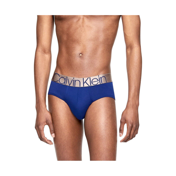 Calvin Klein Men's CK Icon Microfiber Boxer Brief Underwear, Blue, S