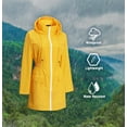 thumbnail image 4 of Rosvigor Womens Lightweight Jackets Windbreaker Jackets Woman Long Waterproof Hooded Raincoat with Pockets, 4 of 5