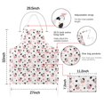 thumbnail image 7 of White Cow Head Dot Pattern Apron-Garden Aprons for Women with Pockets-Cotton Linen Waterproof Kitchen Cooking Gardening Aprons Adjustable for Kitchen,Cooking,BBQ and Salon 33x27 Inch, 7 of 7