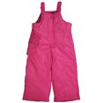 thumbnail image 1 of Weathertamer Toddler & Girls Adjustable Shoulder Strap Bib Pant Snowpants 40058-4 (Pink), 1 of 3