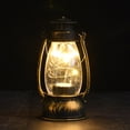 thumbnail image 6 of Queroig Vintage Flameless Christmas Lamp PP Table Centerpiece LED Storm Lantern Xmas Decoration, 6 of 8