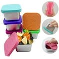 thumbnail image 4 of Ruanlalo 2 Set Sauce Cup Leakproof Portable Stainless Steel Food Storage Container with Silicone Lid for Office Travel-Mint Green, 4 of 7