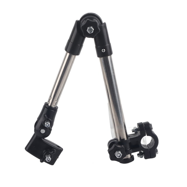 Soporte elástico ajustable de 360° para paraguas, cochecito de bebé, silla de bicicleta, color negro