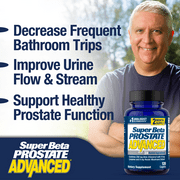 Super Beta Prostate Advanced Male Supplement with Beta-Sitosterol, 120 Caplets, 60 Servings