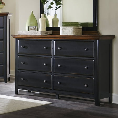 Coaster Fine Furniture Dresser Rustic Brown Rubbed Black 203153 Coaster Fine Furniture Dresser Rustic Brown Rubbed Black 203153