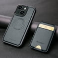 thumbnail image 2 of For iPhone 13 Case with 2 in 1 Detachable Magnetic Wallet RFlD Blocking Card Slots Pocket, Compatible MagSafe, Back Flip Kickstand Premium PU Leather Wireless Charging Phone Case,Black, 2 of 10