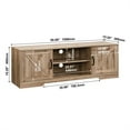 thumbnail image 4 of 59 in. Wood Oak TV Stand with 2 Storage Cabinets Fits TV's up to 59 in., 4 of 7
