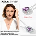 thumbnail image 5 of Bestyle Birthstone Necklace June Alexandrite Pear Pendant Necklace for Women Pure Sterling Silver Jewelry Valentine's Day Gifts for Wife Daughter Mother, 5 of 8