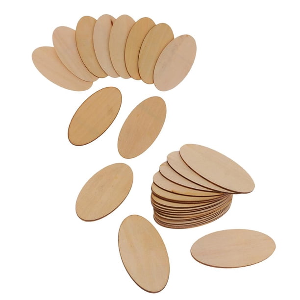 30 Piezas de Rebanadas de BLESIY Suministro de Manualidades de DIY-Juguetes Rebanada de piezas de madera natural