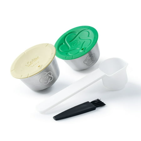

4PCS Reusable Coffee & Milk Foam Capsules for Dolce Refillable Coffee Filter Latte Maker C