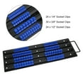 thumbnail image 2 of Chrome Vanadium Steel Socket Organizer Tray with 80 Rust-Proof Plastic Clips – Holds 1/4", 3/8", 1/2" Drive Sockets Securely via Spring-Loaded Balls for Easy Transport & Storage Prevention, 2 of 7