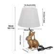 thumbnail image 2 of SIYTUAU Plug In Gold Rabbit Table Lamp For Nursery Bedroom And Spring Decoration Desk Lamp With Bunny Design For Kids Room And Home Decor Plastic Material, 2 of 8