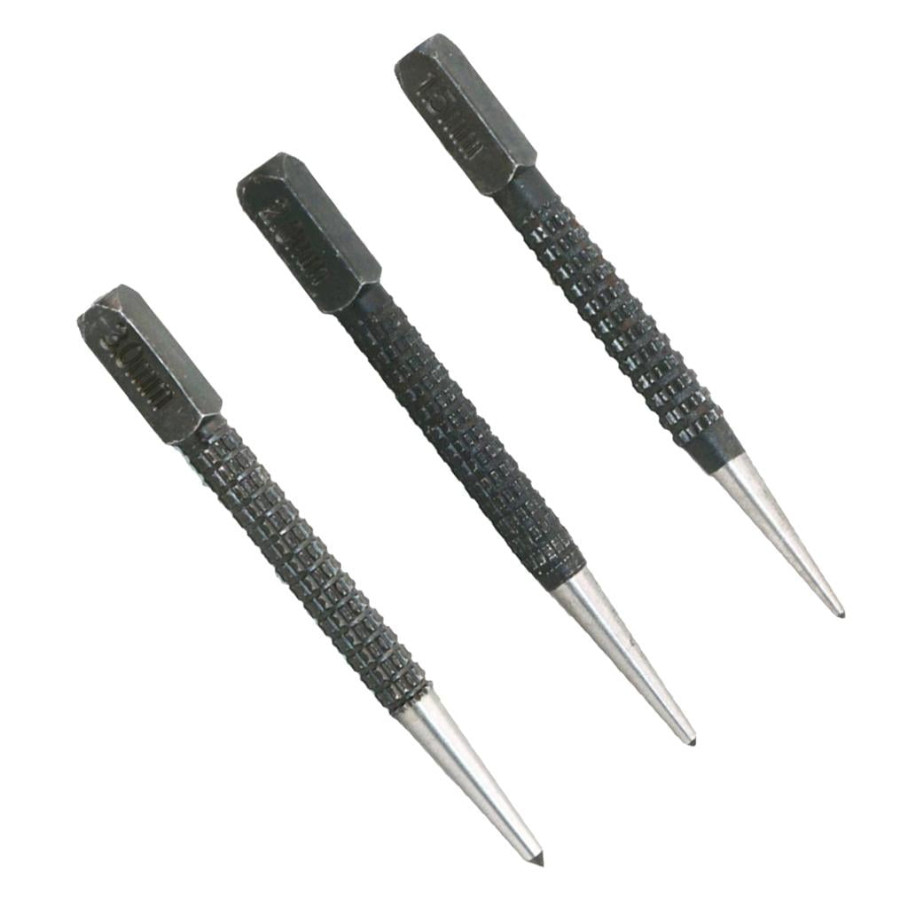 3 Piece Center Punch, Transfer Punches Set, Wood Woodworking Tool, Heat