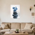 thumbnail image 3 of ZHONGYUTONG Zen Wall Art Stones Picture Orchid Canvas Painting Purple Zen Water Prints Spa Bathroom Decor Meditation Yoga Room Office Home Framed (16.00" x 24.00"), 3 of 4