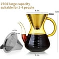 thumbnail image 2 of Pour Over Coffee Maker with Double Stainless Filter Thickened HeatResistant Borosilicate Glass Pour Over Coffee, 2 of 7