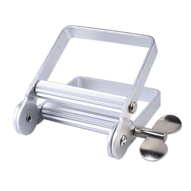 Exprimidor de tubos de pasta de dientes. Exprimidor metálico para tubos de pasta de dientes, pintura, cosméticos, tintes, cremas de manos, artistas, peluquerías y pintores.