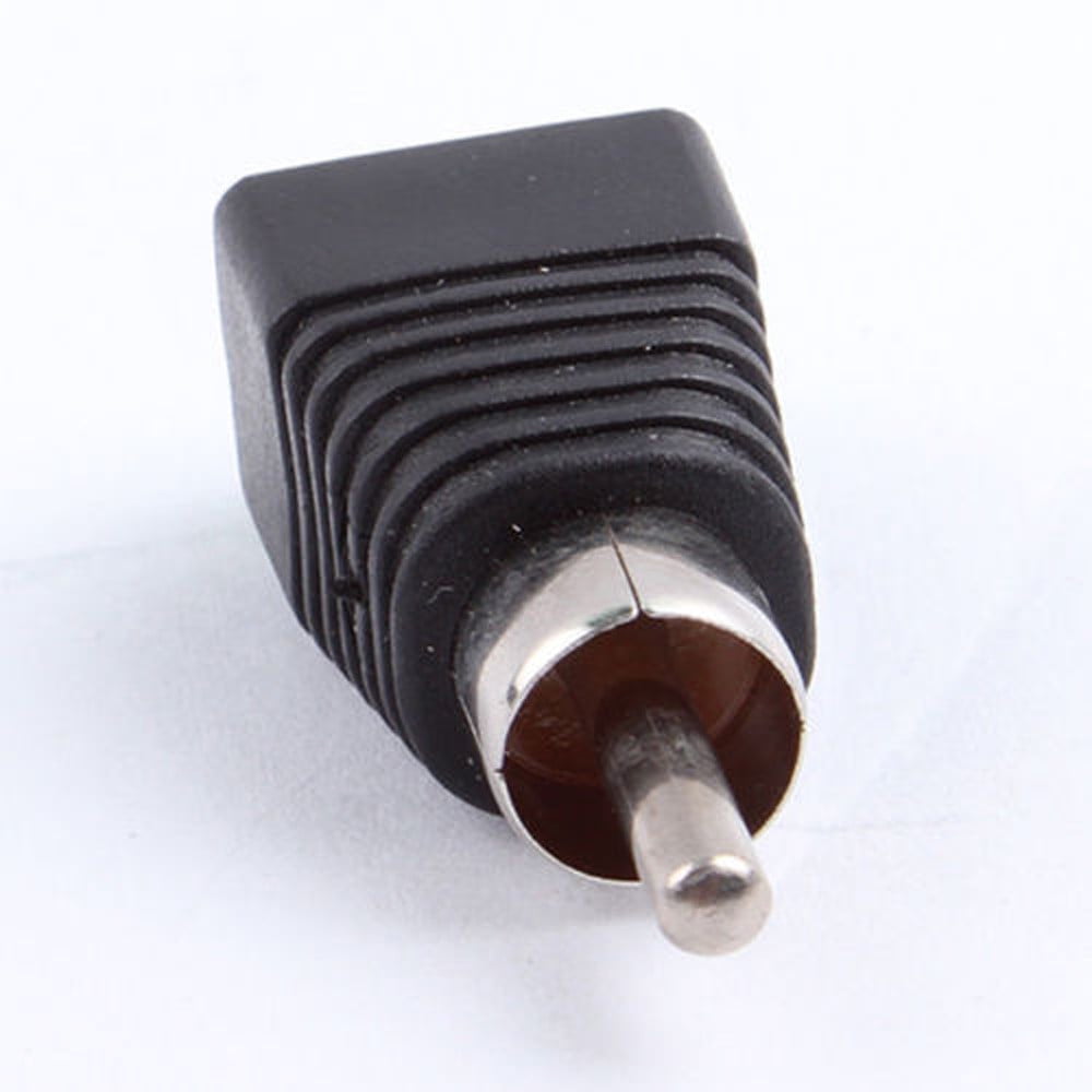 10Pcs Phono Speaker Wire cable to Audio male RCA Connector Adapter Jack Plug LED 