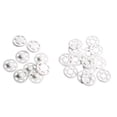thumbnail image 1 of Matsuzay Hebilla de botón a presión con agujeros de rosca anchos de 100 piezas para chaquetas con botones fáciles de deformar Tela de costura y artesanía Blanco, 1 of 6