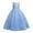 Blue, variant on Elainilye Fashion Girls Dresses Sleeveless Princess Dress Snowflake Pattern Mesh Long Dress Party Dress, Sizes 5-14Y