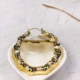 thumbnail image 3 of JoeytheJewelryNY 18k Layered Real Gold Filled round bamboo hoop earrings #11, 3 of 7