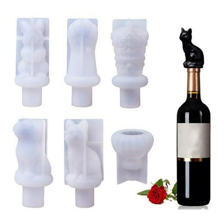 

Hexiuwan Delicate Cork Mold Wear Resistant Silicone Novelty Wine Stopper Resin Casting Mold for Home