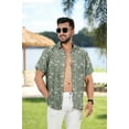 thumbnail image 4 of HAPPY BAY Men's Hawaiian Shirts Short Sleeve Button Down Shirt Men's Holiday Shirts Summer Beach Casual Aloha Tropical Shirts for Men Funny L Coal, Palm Tree, 4 of 5