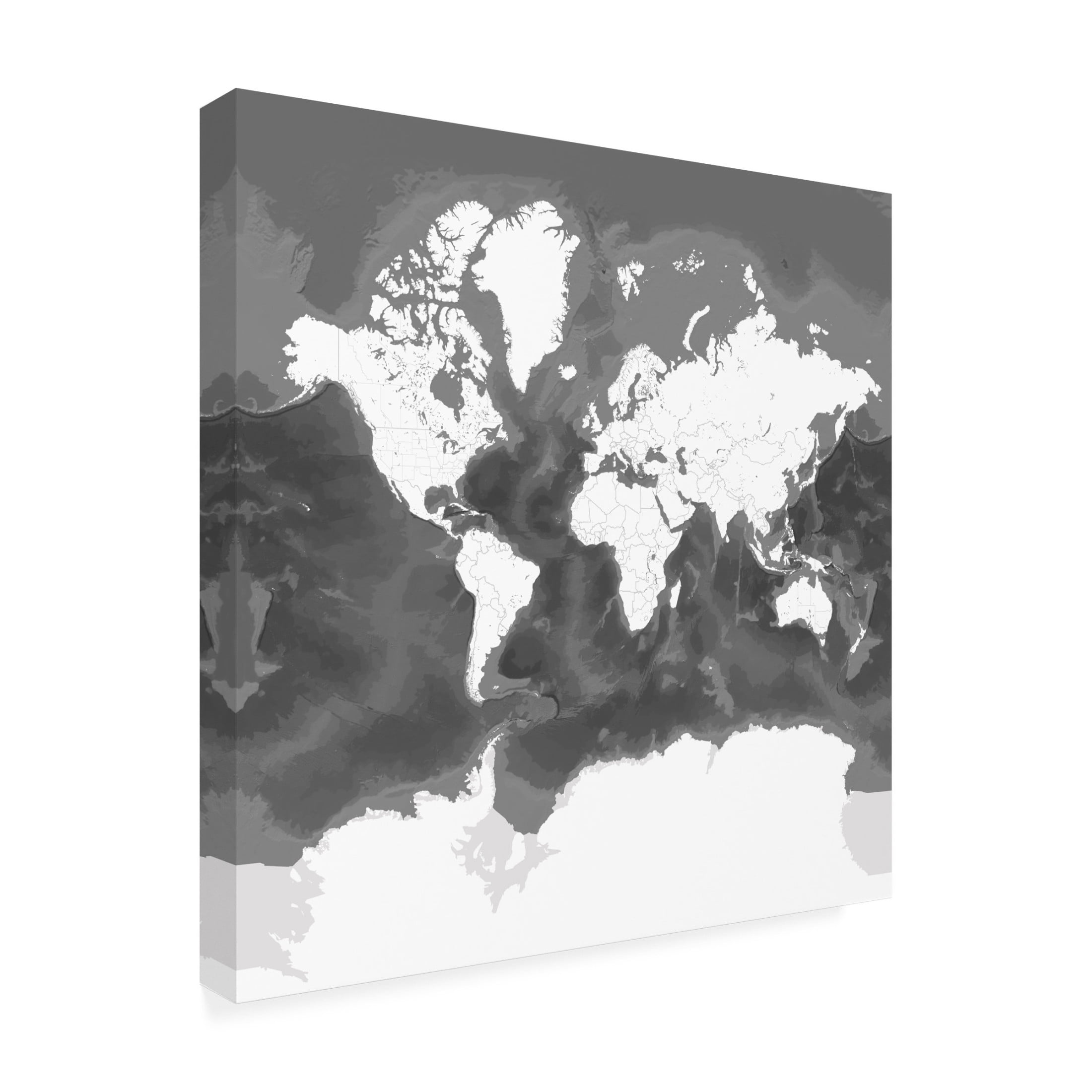 Trademark Fine Art Rosana Laiz Blursbyai Olson world map Canvas Wall Art