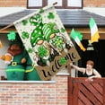thumbnail image 6 of Welcome St. Patricks Day Gnome House Flag Double Sided, Lucky Shamrock Clover Polka Dot Decorative Garden Yard Outdoor Large Decor, Horseshoe Irish Rustic Burlap Home Outside Decoration 28x40, 6 of 6
