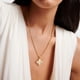 thumbnail image 2 of Collar Fettero Dainty Gold con forma de trébol chapado en 14 quilates para mujer, 2 of 7
