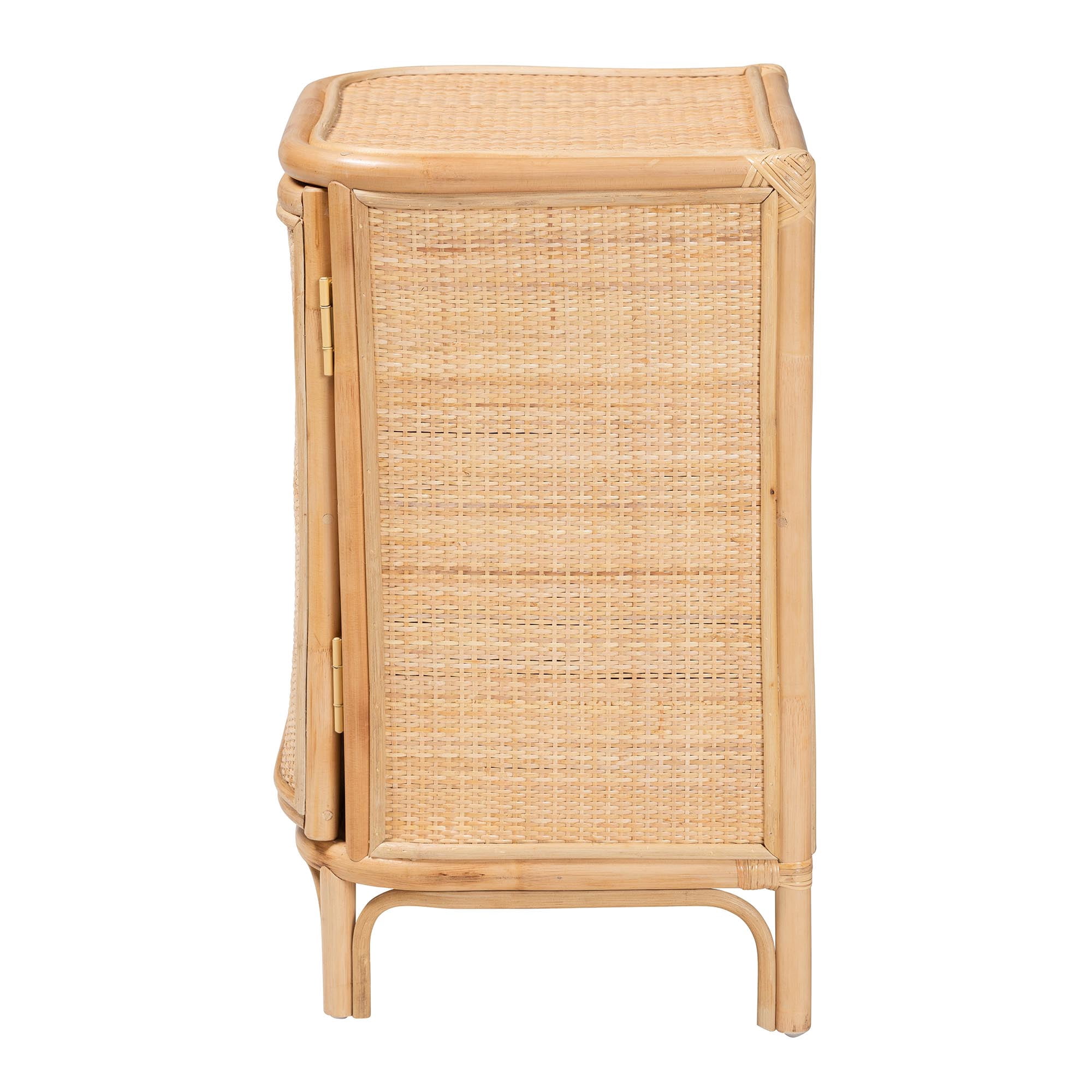 bali & pari Kiara Boho Nightstand, 1-Door, Natural