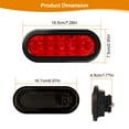 thumbnail image 4 of Emlimny Led Trailer Lights Kit,2Pcs 6" Oval Tail Lights 10 LED Marker Lights Brake Lights Stop Turn Side Utility Tail Lights Waterproof Hitch Light for Truck Trailer RV Boat,Red, 4 of 6