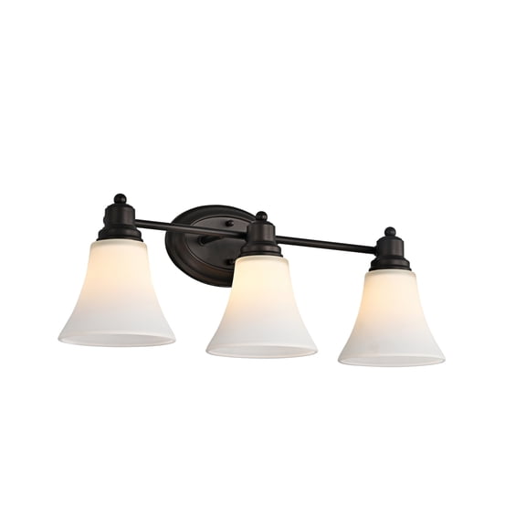 CHLOE Janet Contemporary 3 Light Rubbed Bronze Bath Vanity Fixture 24" Width