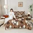thumbnail image 4 of Manfei Western Cowboy Horseshoe Full Size Comforter Sets 3-Piece for Teens Adults,Exotic Style Bedding Comforter Set,Farmhouse Animal Cow Print Lightweight Bedding Sets,Breathable Home Decor, 4 of 8