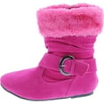 thumbnail image 2 of Static Footwear Girls Fashion Faux Suede Fur Cuff Boots, 2 of 7