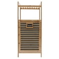 thumbnail image 2 of Tilt-Out Laundry Hamper 3-Tier Wood Laundry Room Shelves with Removable Cloth Storage Bag 30*40*95 cm, 2 of 7