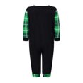 thumbnail image 3 of Conjunto de pijamas navideños familiares a juego con estampado de árbol, letras y cuadros. Pijamas de vacaciones para papá, mamá y niños., 3 of 9