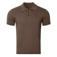 thumbnail image 2 of Under $10 Shirt Men, Men's Fashion Knit Casual Solid Color Short Sleeve Turndown Collar Blouse Shirt, 2 of 9
