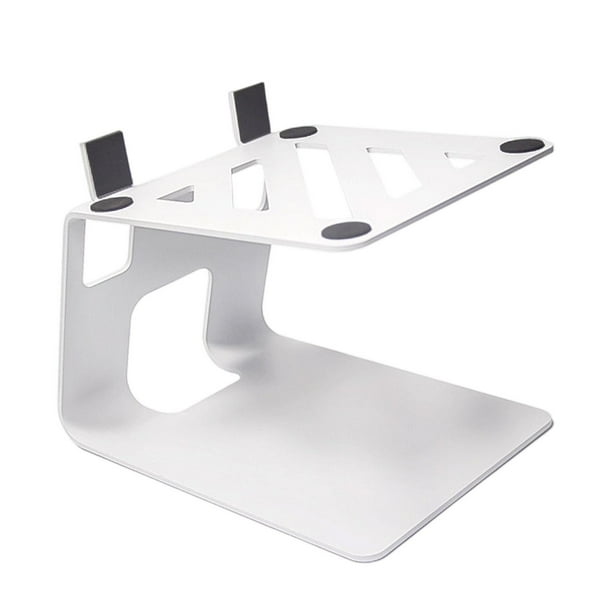 Soporte para altavoz de escritorio, elegante soporte metálico con amortiguación de vibraciones, construcción sólida, multiusos, en forma de C, para Blanco