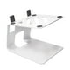 thumbnail image 1 of Soporte para altavoz de escritorio, elegante soporte metálico con amortiguación de vibraciones, construcción sólida, multiusos, en forma de C, para Blanco, 1 of 8